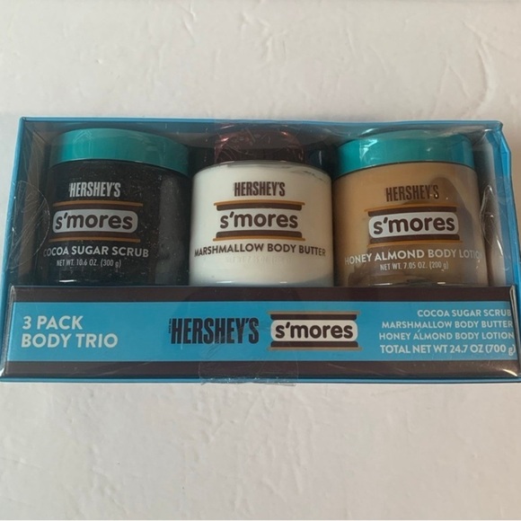 Hershey's S'mores Body Butter & Scrub Body Trio Set New - Picture 1 of 6